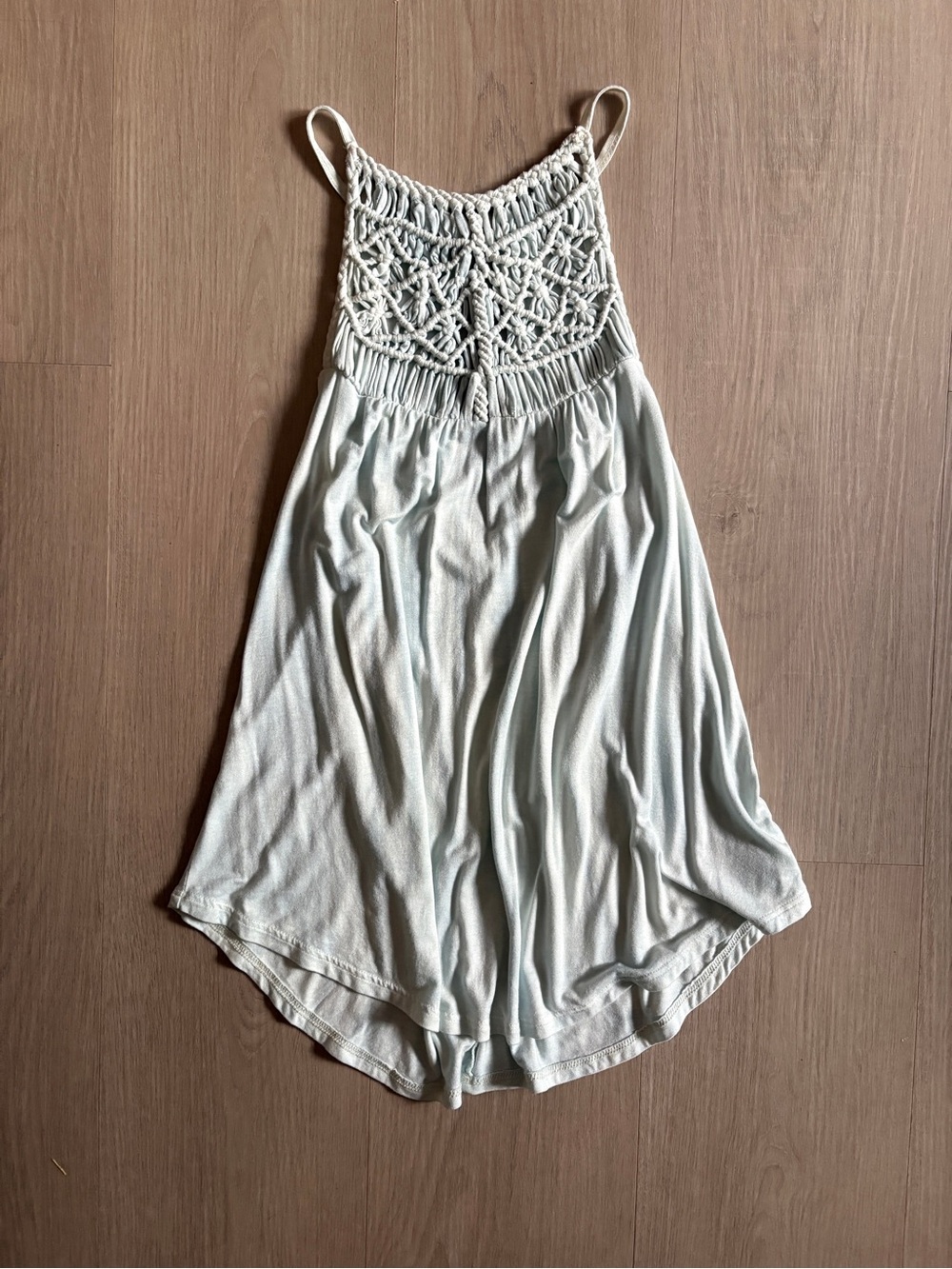 Women’s American Eagle Outfitters Mint Crochet-Front Spaghetti Strap Tank